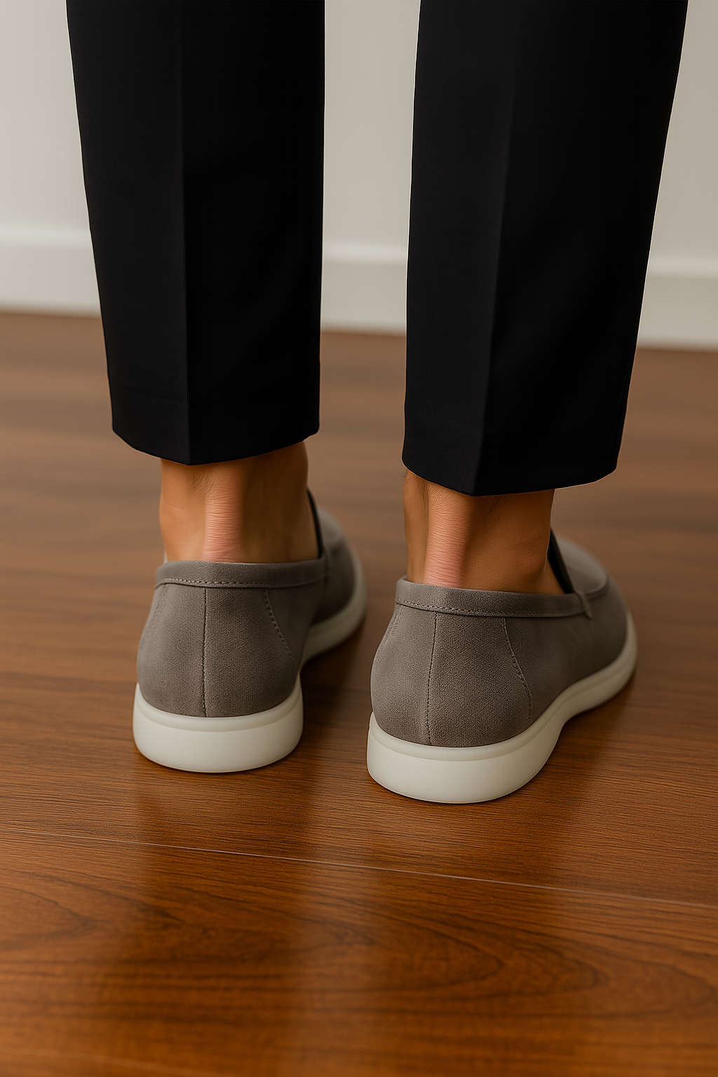 Casual Men’s Slip-on Loafers – Grey