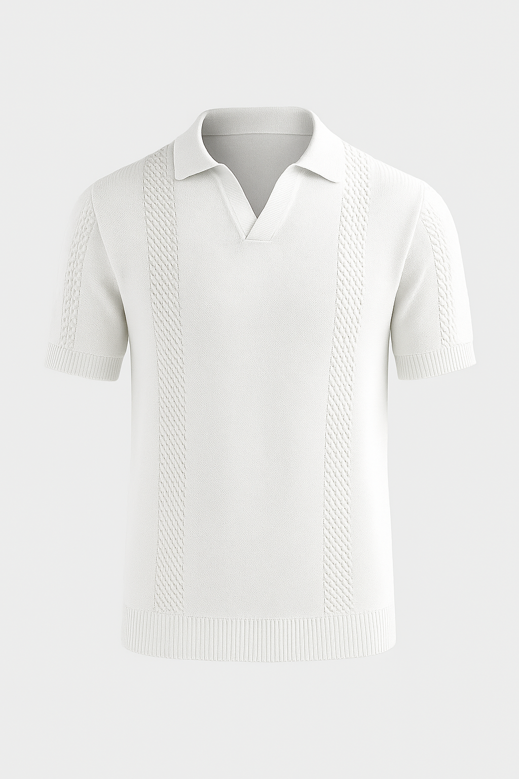 Elegant Men's Polo – White