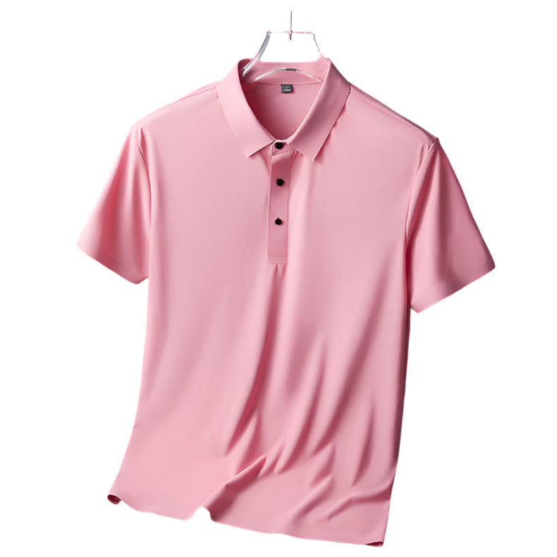 Elegant Casual Men’s Polo - Pink