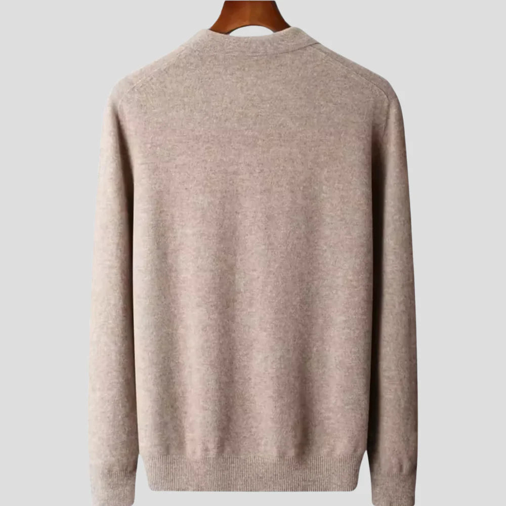 Men’s Elegant Sweater – Button-Up Collar & Minimalist Design