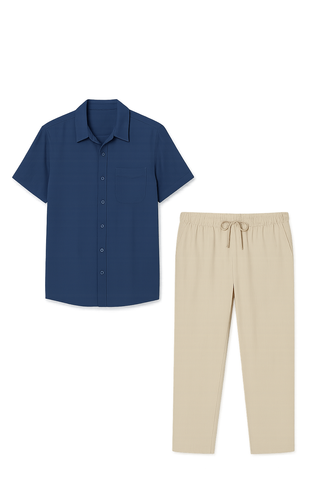 Formal Men's Summer Set Blue-Beige