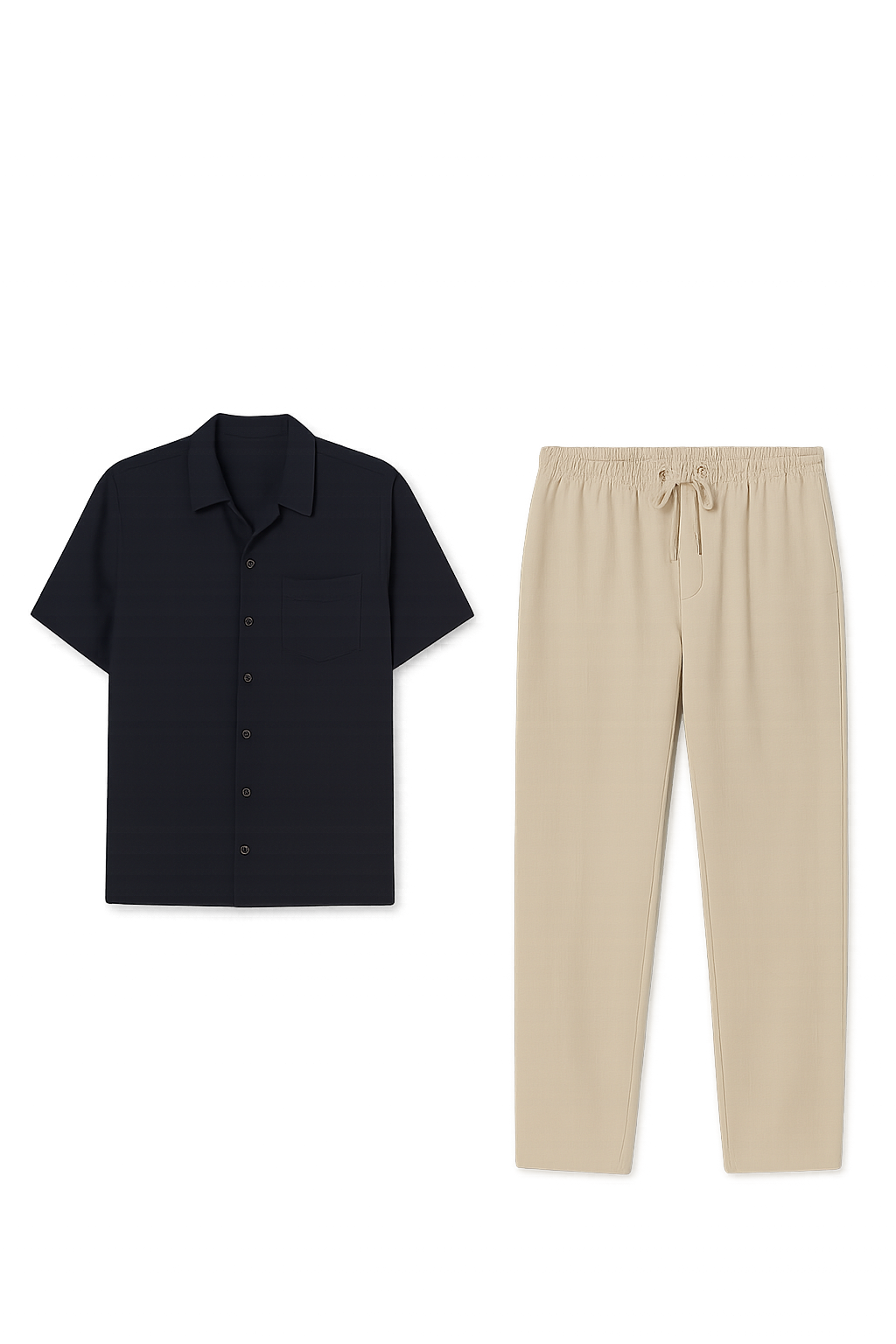 Formal Men's Summer Set Black-Beige