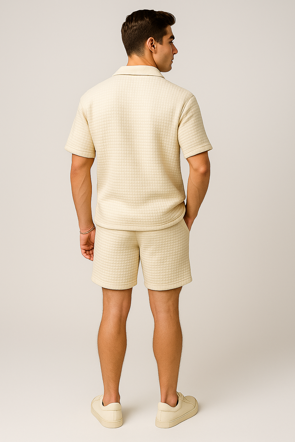 Trendy Men’s Summer Outfit - White