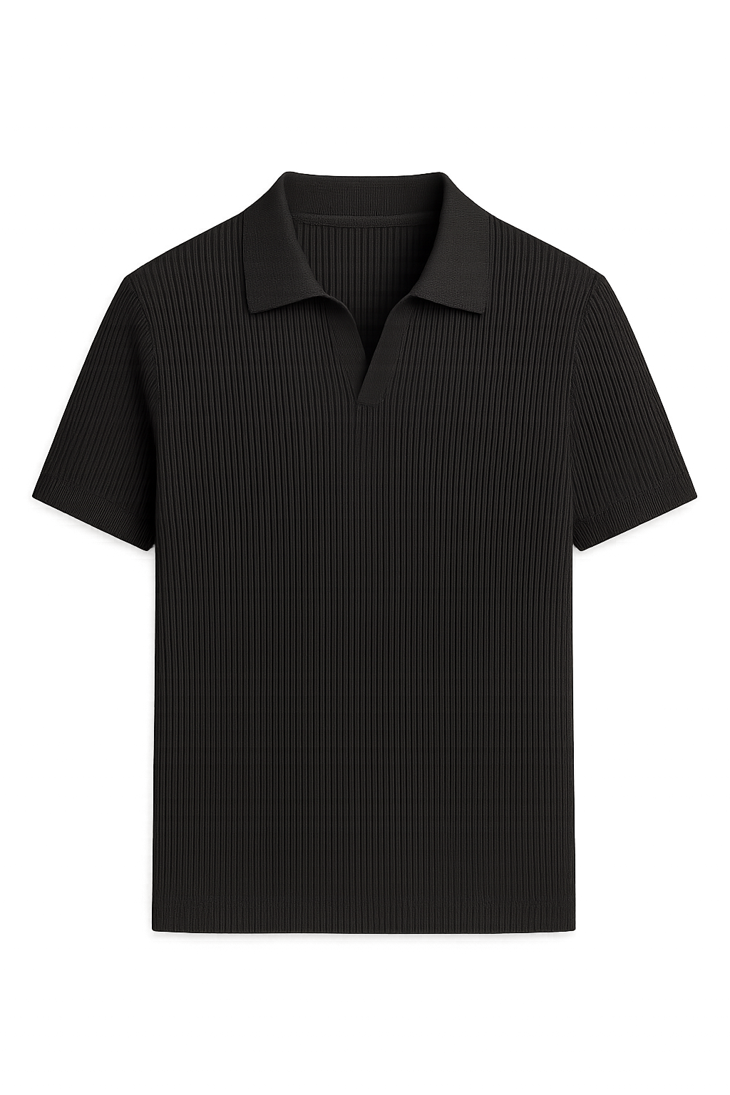 Trendy Men’s Casual Polo Shirt – Black
