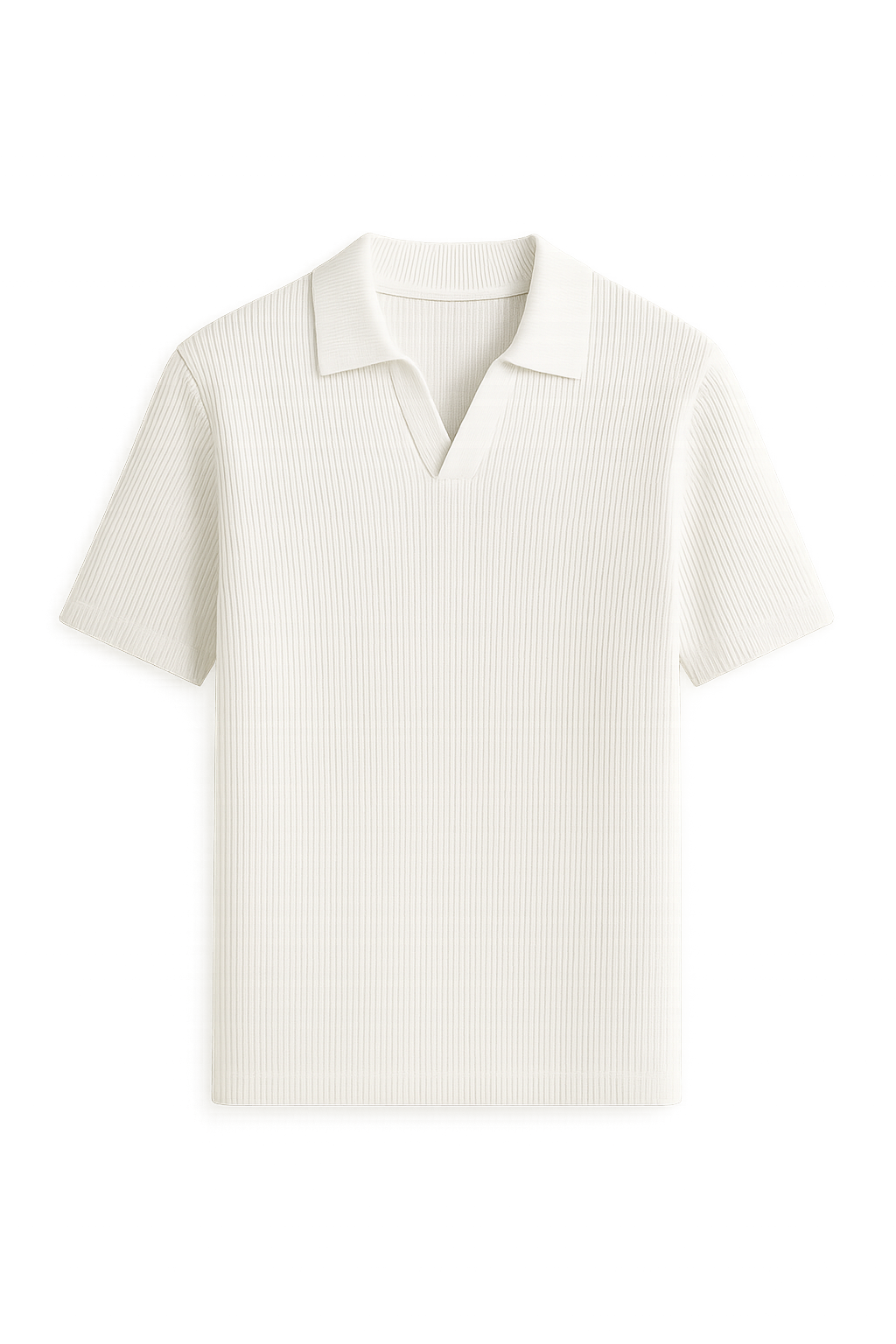 Men’s Casual Polo Shirt – Breathable Short Sleeve Shirt with Classic Fit White