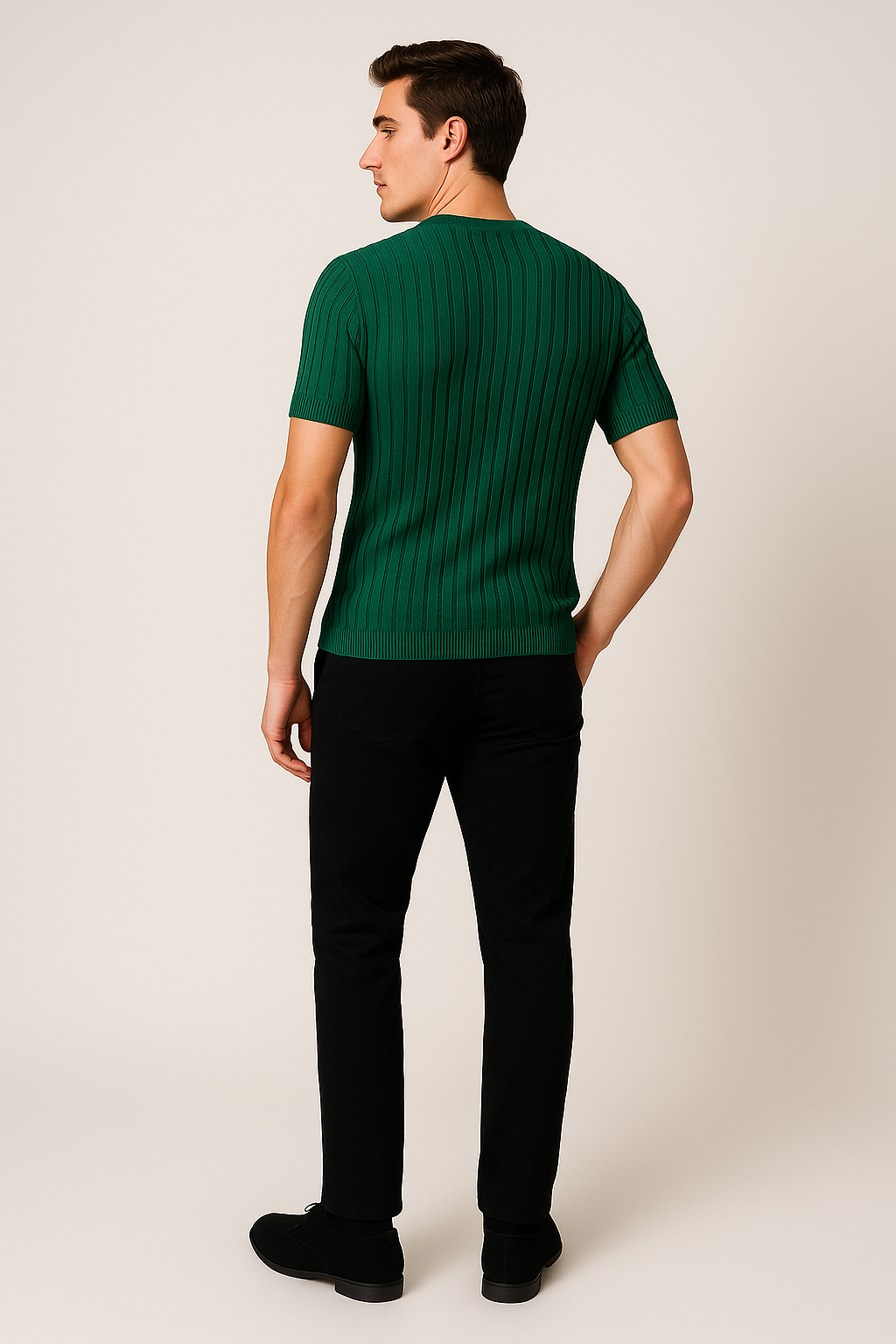 Classic Men's Short Sleeve Knit T-Shirt – Green