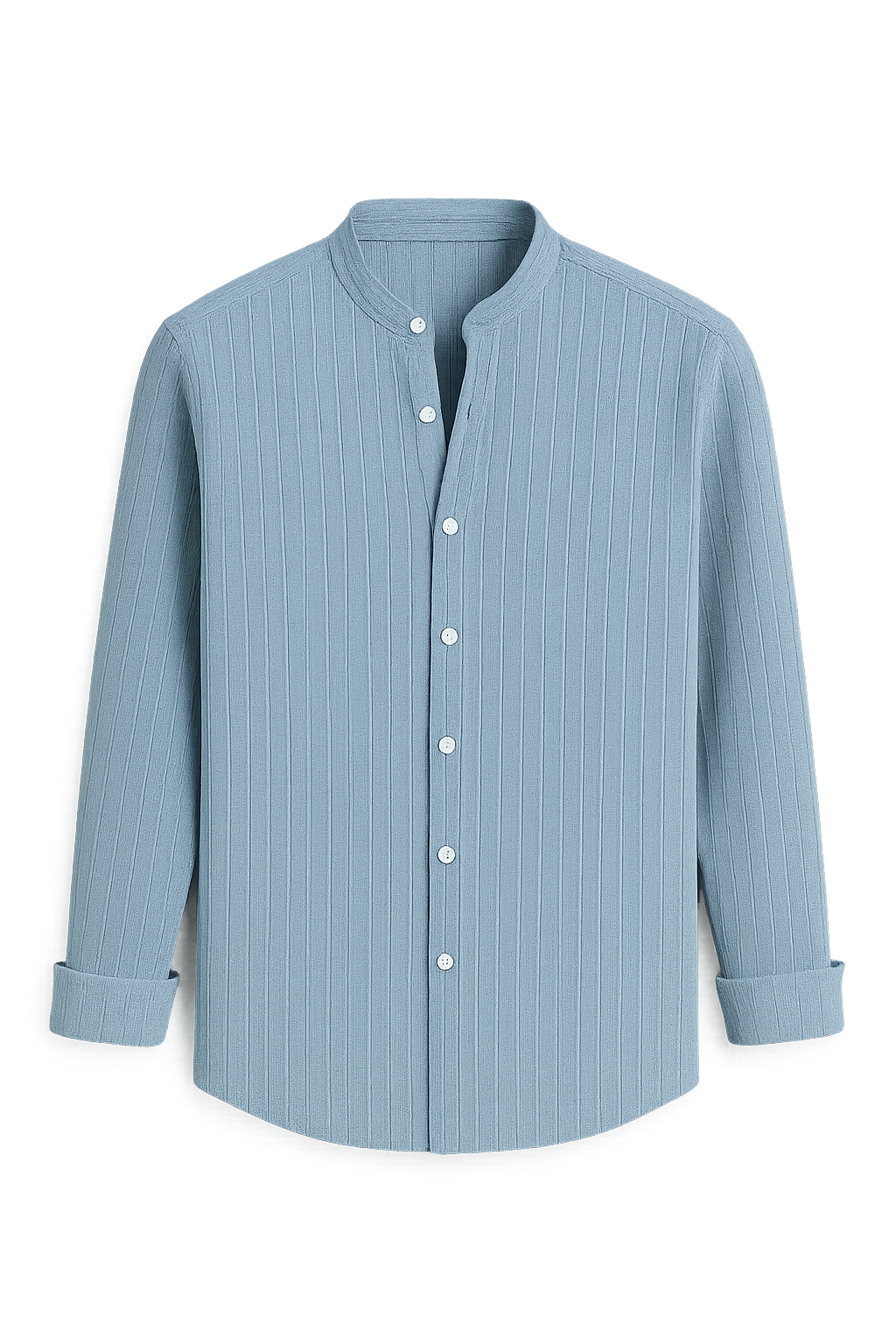 Elegant Men's Short Sleeve Shirt – Light Blue
