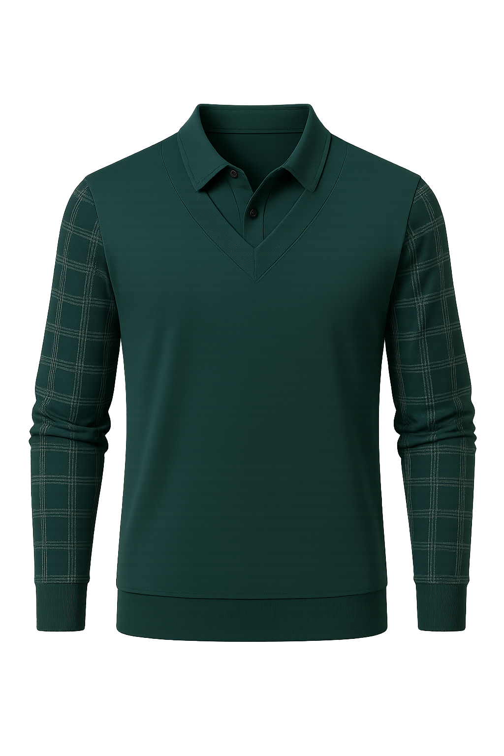 Vintage Men’s Long Sleeve Polo Shirt – Turquoise