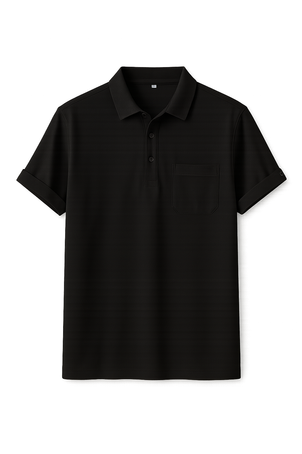 Classic Summer Men’s Linen Polo Shirt – Black