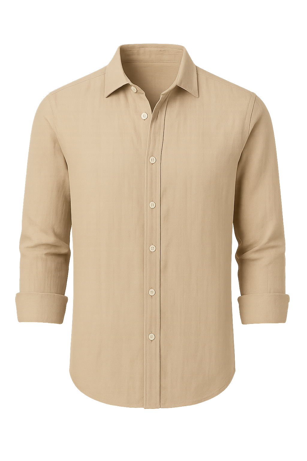 Modern Men’s Linen Summer Shirt – Beige