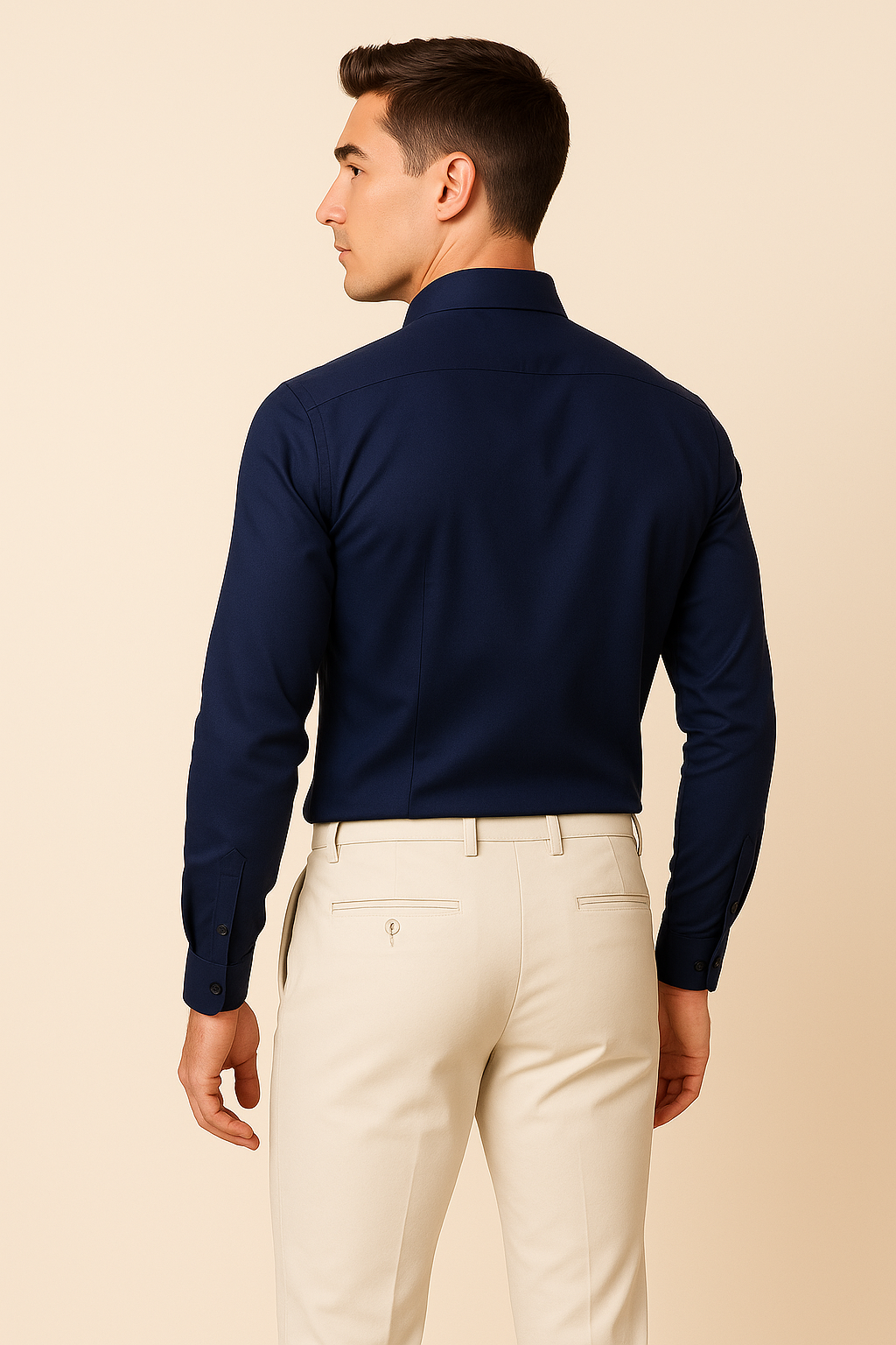 Men’s Wrinkle-Free Stretch Shirt – Smart Fit, Comfortable & Flexible for Work & Everyday Wear Black