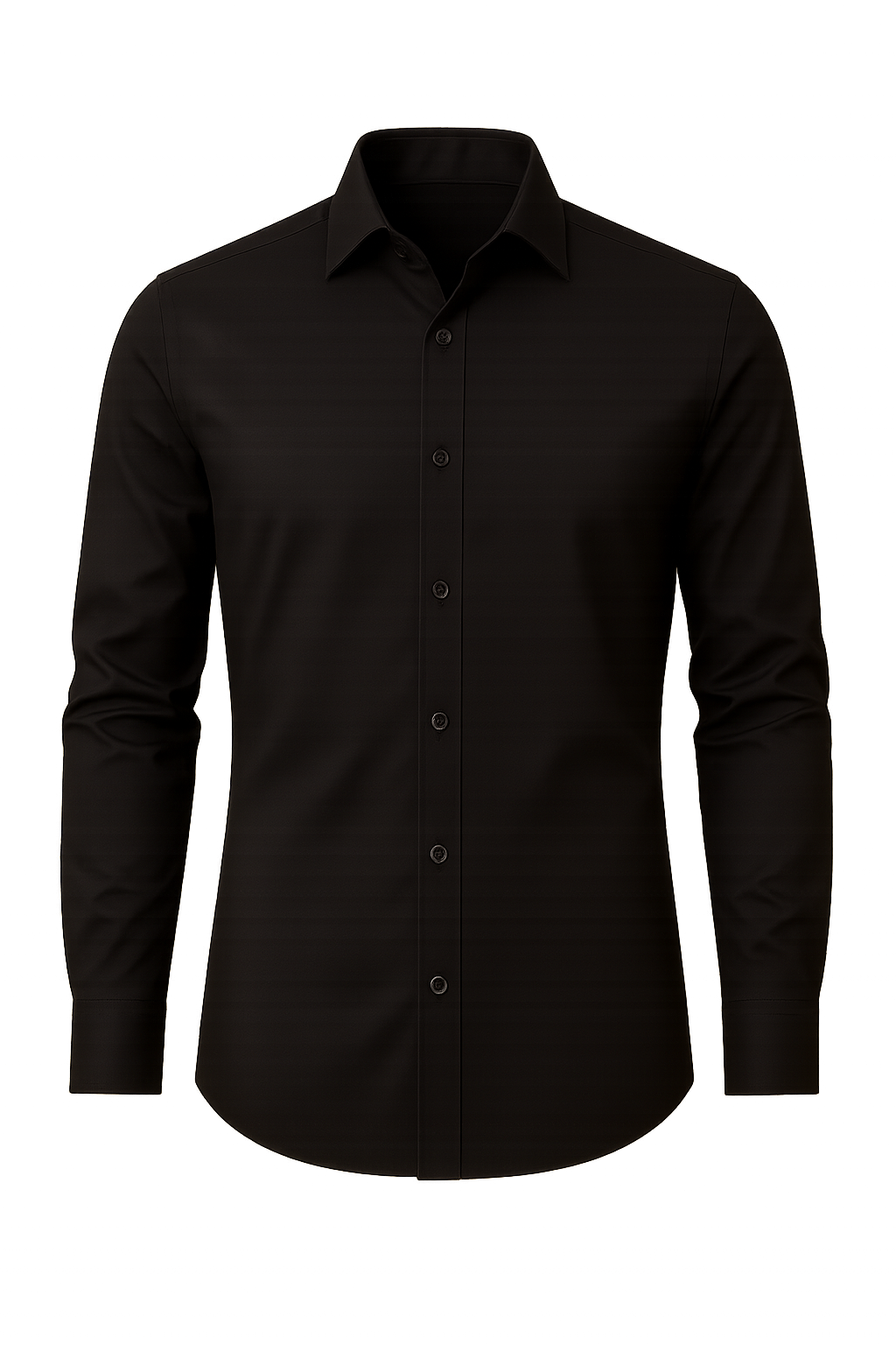 Men’s Wrinkle-Free Stretch Shirt – Smart Fit, Comfortable & Flexible for Work & Everyday Wear Black