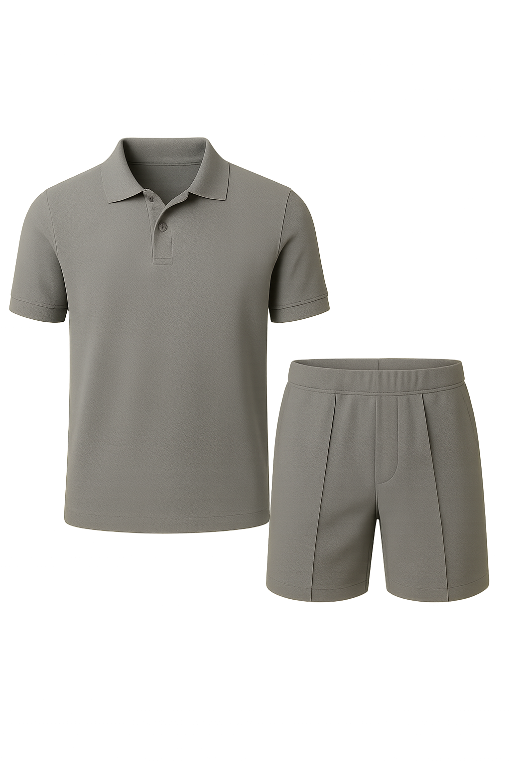 Trendy Summer Men's Casual Set – Gray