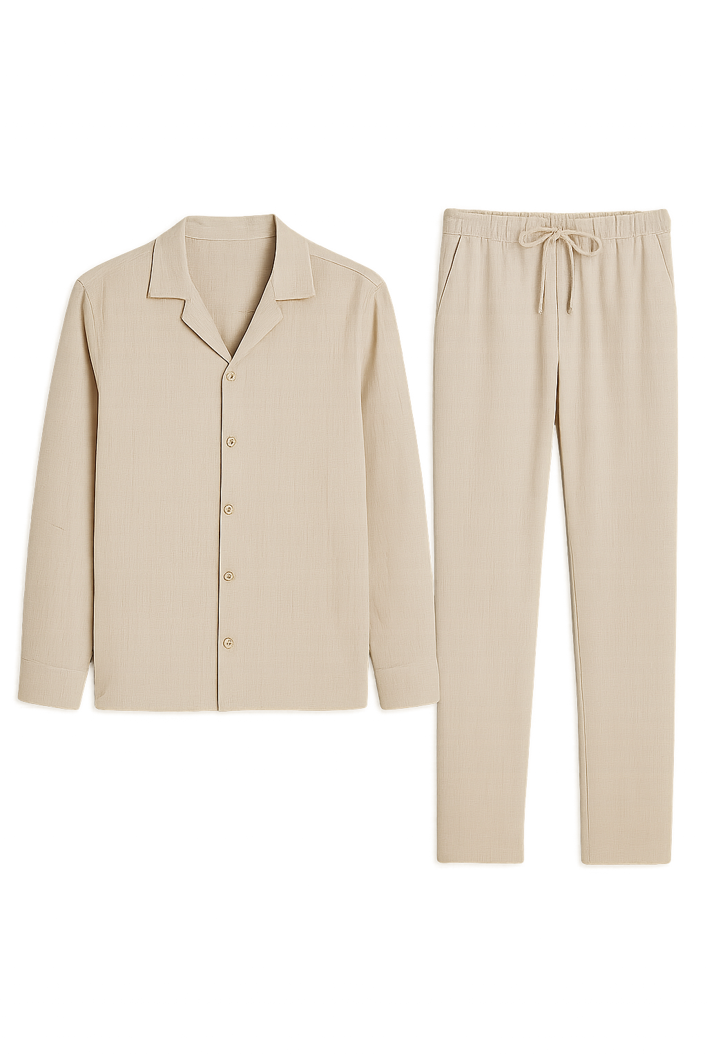 Casual Men's Linen Set – Beige