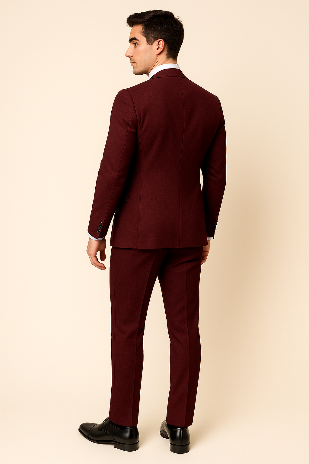Formal Men's 3-Piece Set – Burgundy