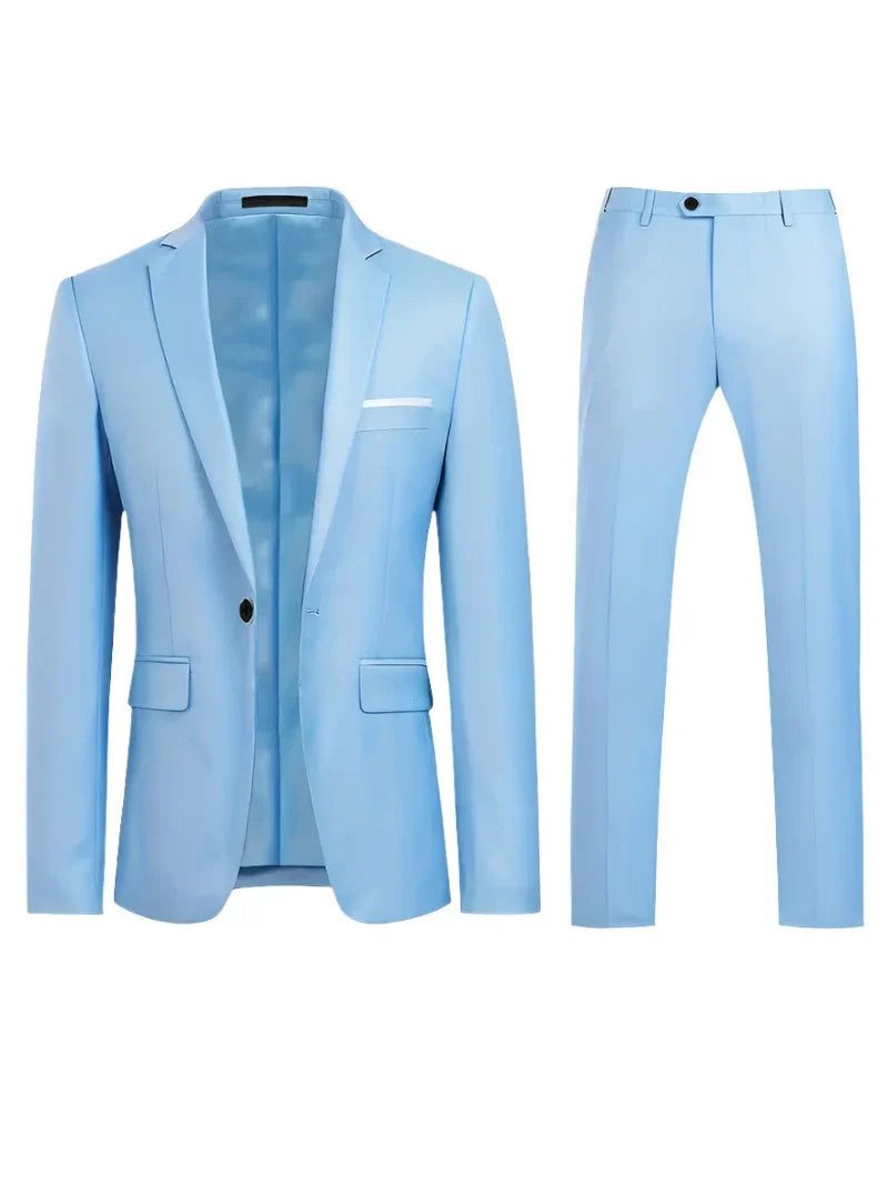 Classic Men’s Business Suit – Blue