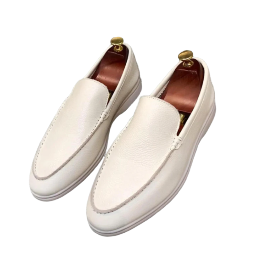 Classic Men’s Slip-on Loafers - White