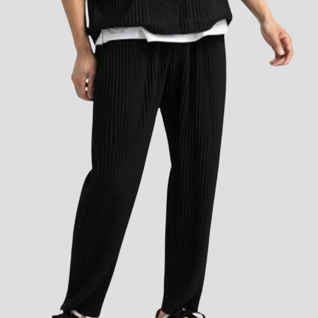 Men’s Elegant Pants – Refined Ribbed Texture & Contemporary Fit