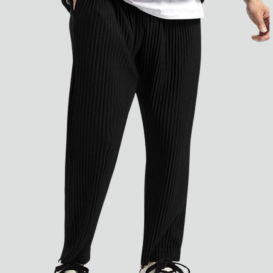 Men’s Elegant Pants – Refined Ribbed Texture & Contemporary Fit