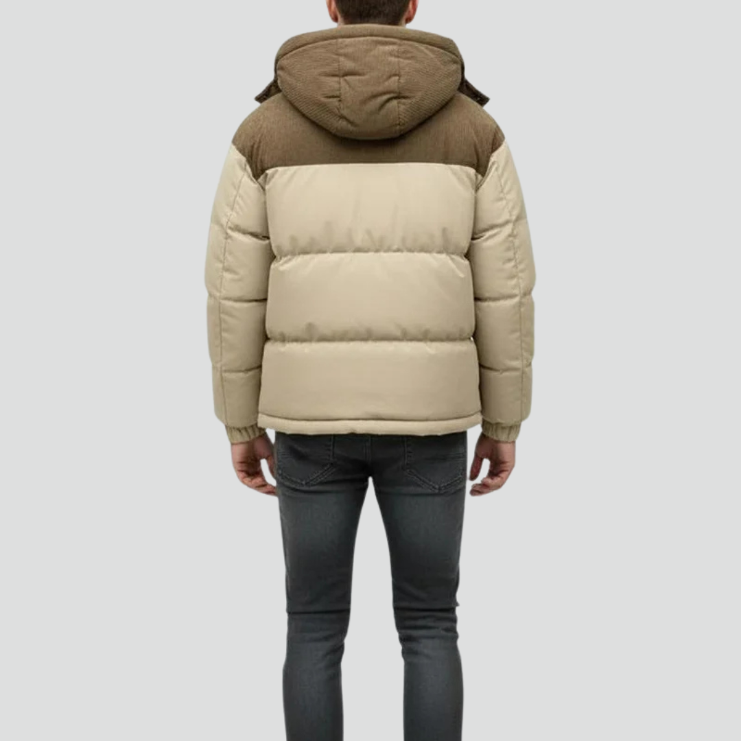 Men’s Puffer Jacket – Textured Detail & Modern Warmth