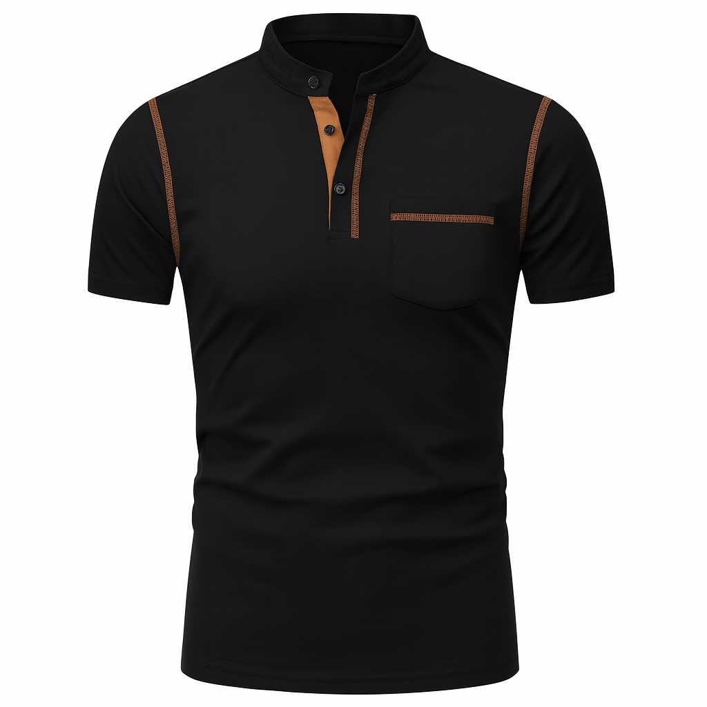 Elegant Smart-Casual Men's Polo – Black