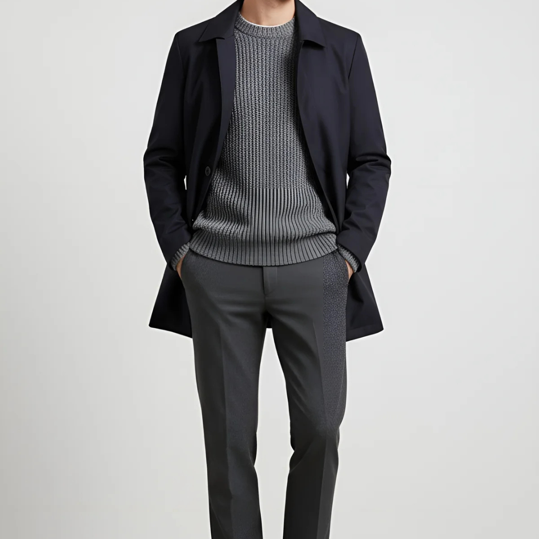 Men’s Modern Style Overcoat – Refined Design & Everyday Versatility