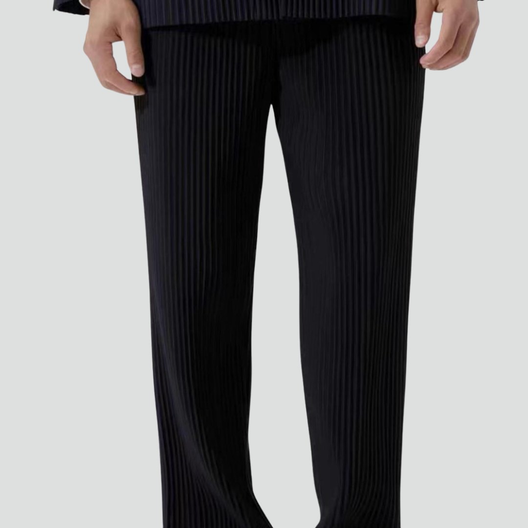 Men’s Elegant Pants – Refined Ribbed Texture & Contemporary Fit