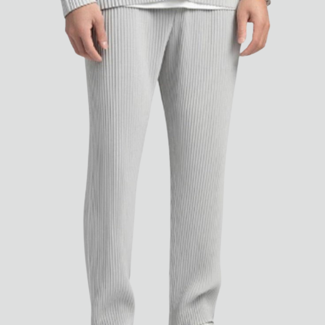 Men’s Elegant Pants – Refined Ribbed Texture & Contemporary Fit