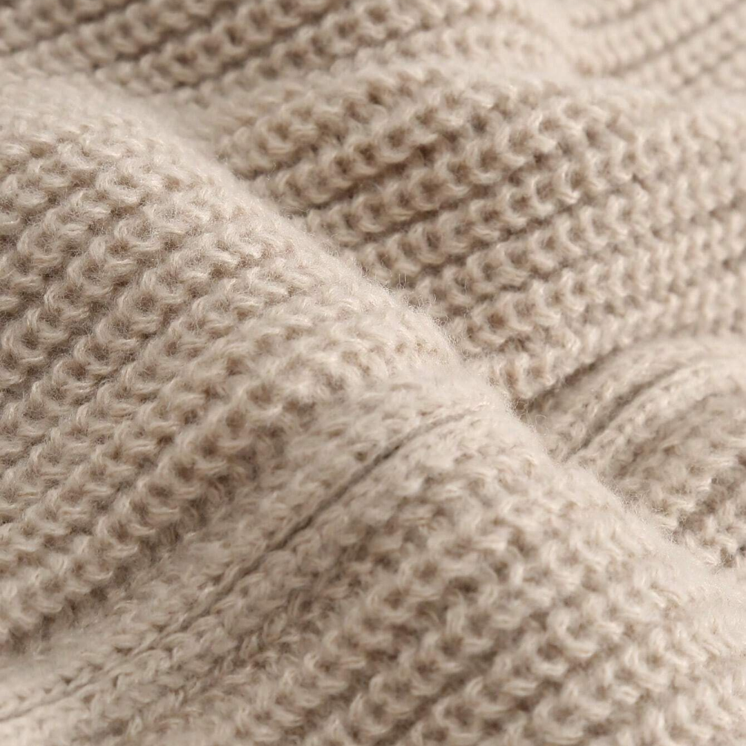 Men’s Turtleneck Zip-Up Sweater – Ribbed Texture & Modern Relaxed Fit