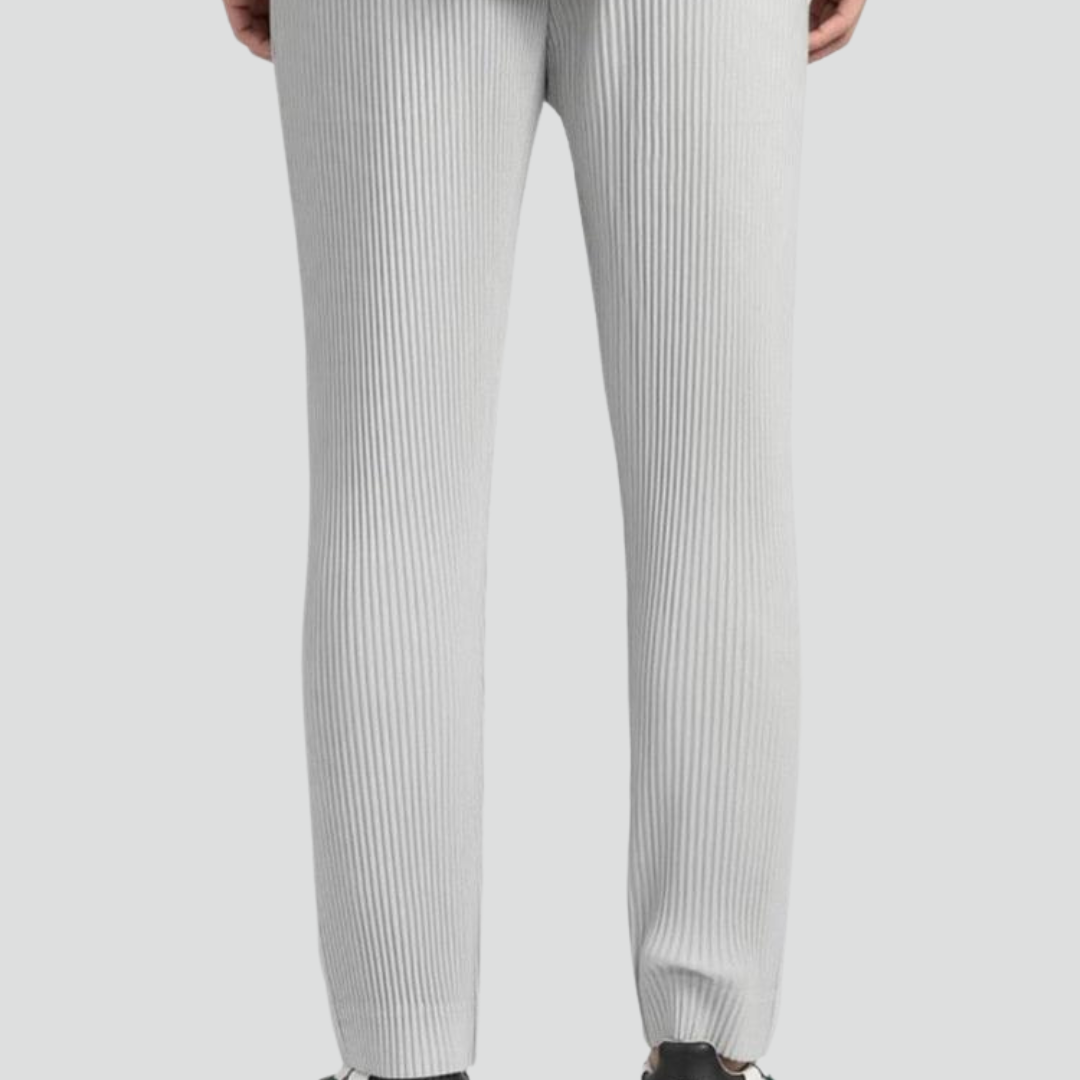 Men’s Elegant Pants – Refined Ribbed Texture & Contemporary Fit