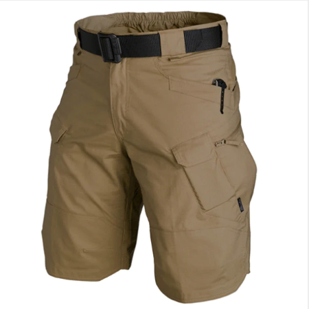 Casual Men's Multi-Pocket Cargo Shorts - Brown