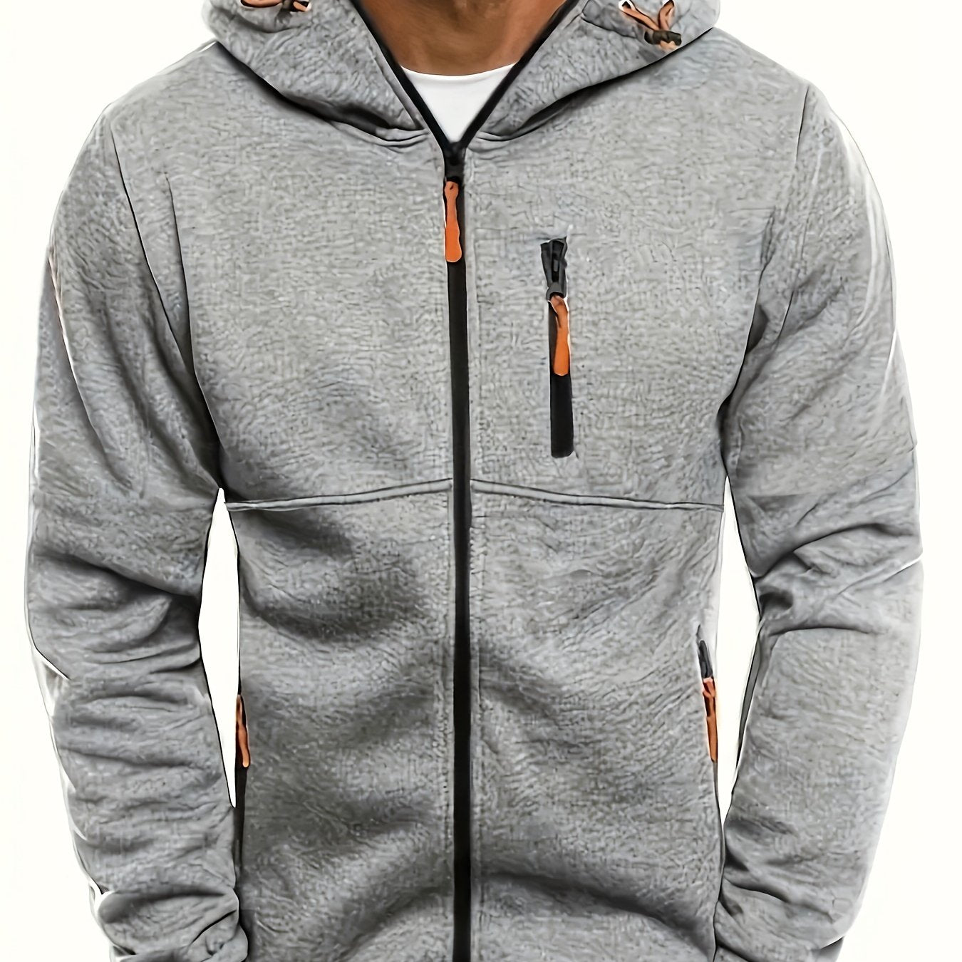 Men's Classic Hoodie with Zipper - Gray