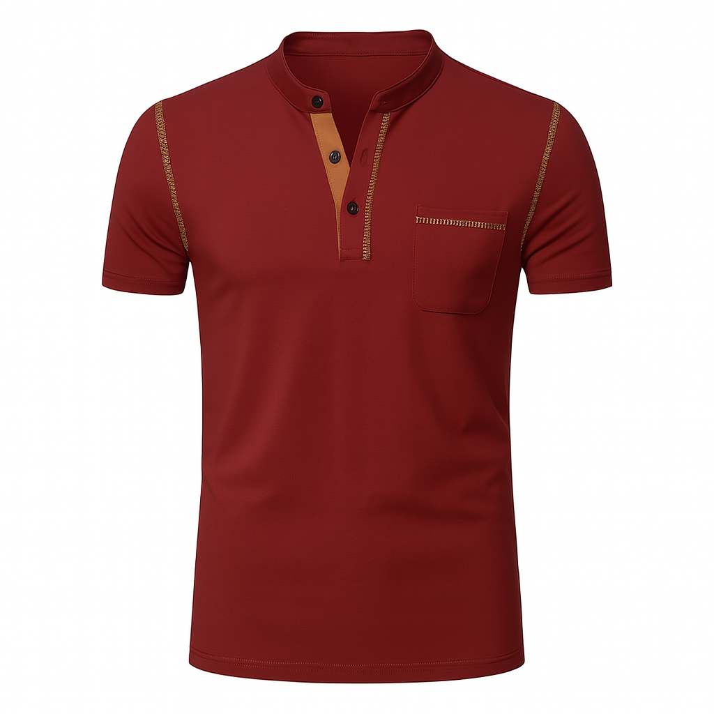 Elegant Smart-Casual Men's Polo – Red