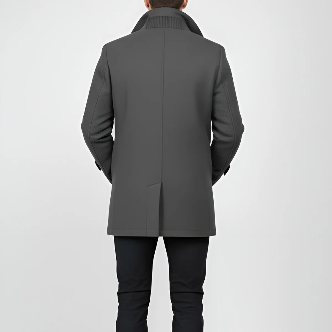 Men’s Elegant Peacoat – Refined Cut & Contemporary Warmth