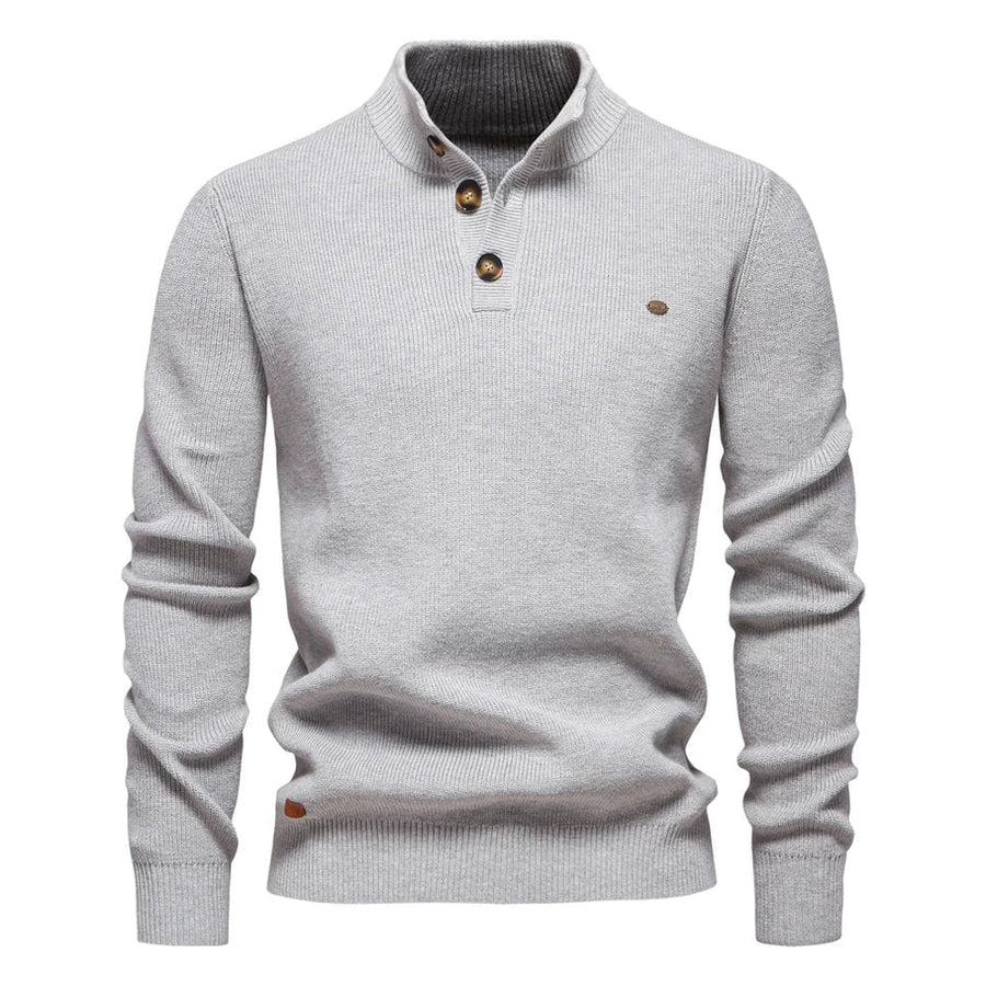 Men's Modern Style Body Fit Sweater - White