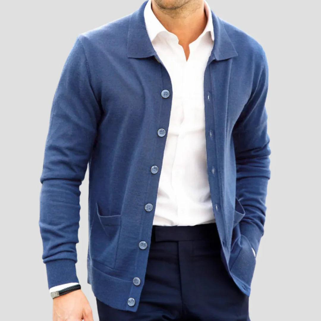 Men Classic Button-Up Knit Cardigan