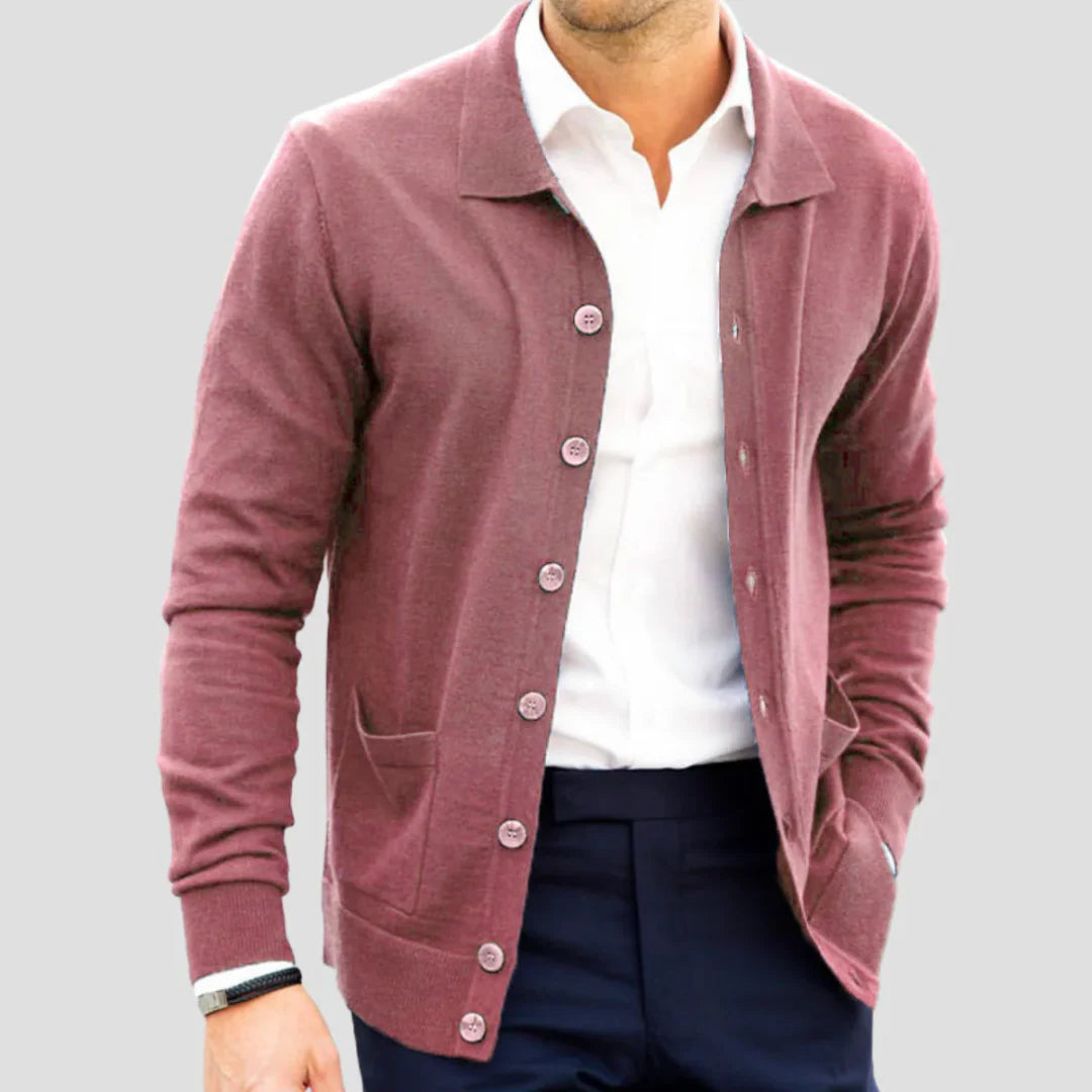 Men Classic Button-Up Knit Cardigan