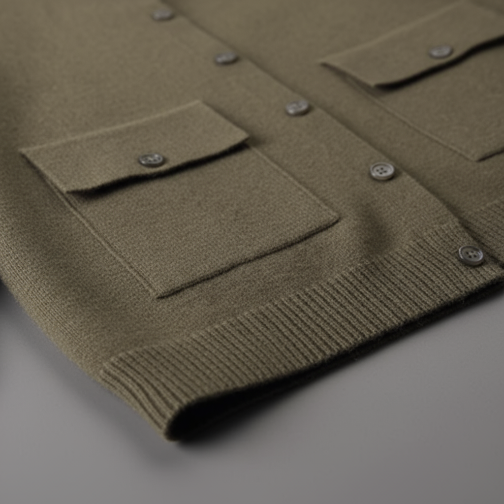 Men’s Button-Up Knit Cardigan – Classic Design & Everyday Layer