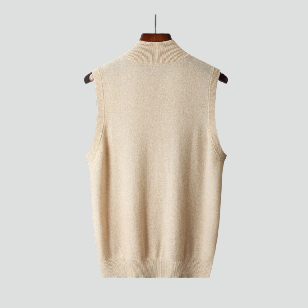 Men’s Casual Vest – Zip-Up Knit Design & Versatile Layer
