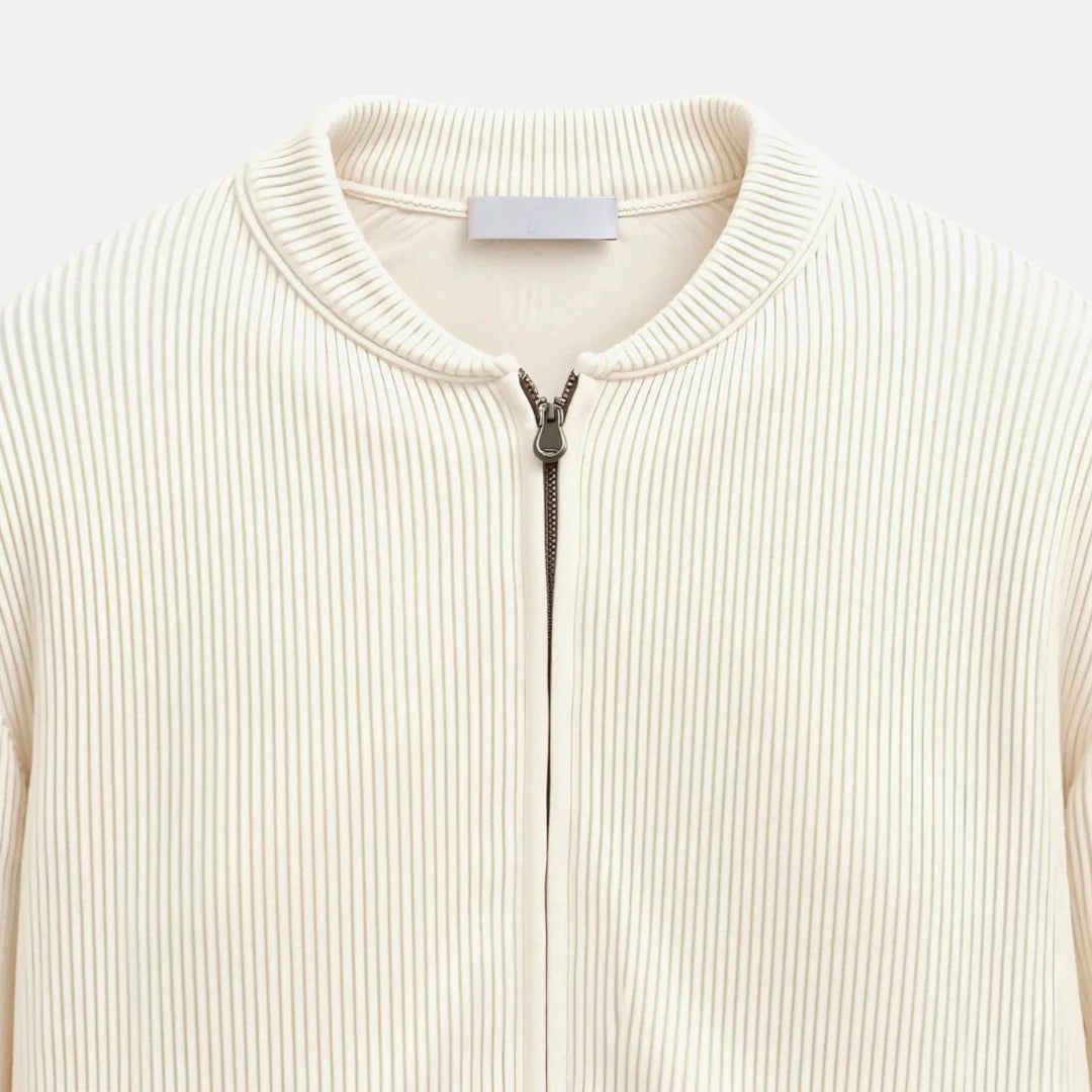 Men’s Everyday Zip Cardigan – Minimal Ribbed Knit & Clean Silhouette