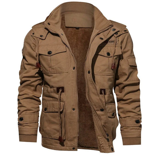 Men’s Fleece-Lined Utility Cargo Jacket