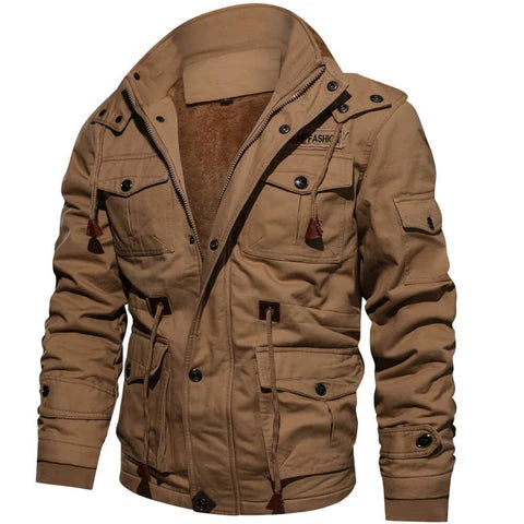 Men’s Fleece-Lined Utility Cargo Jacket