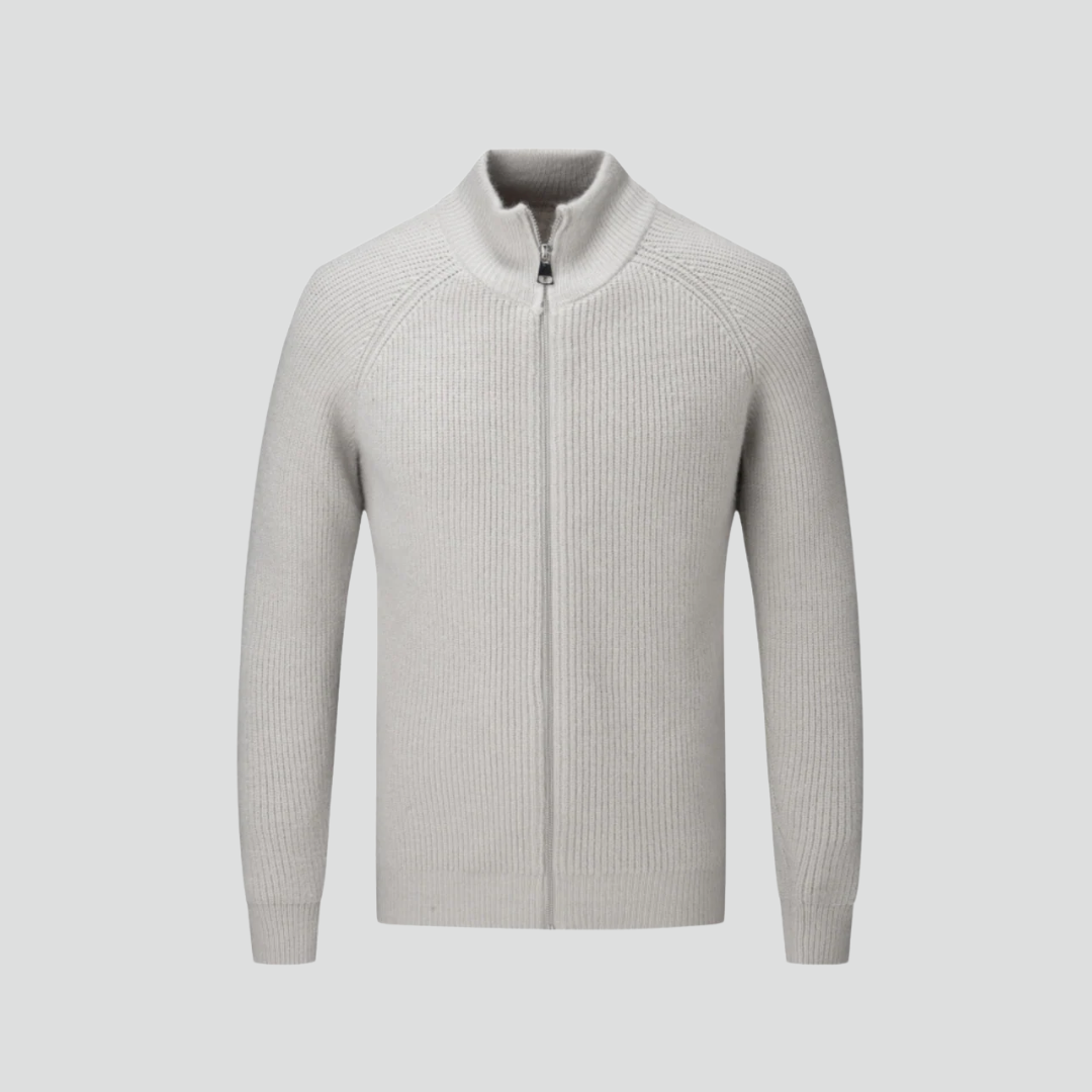 Men’s Full-Zip Sweater – Modern Knit & Everyday Layer