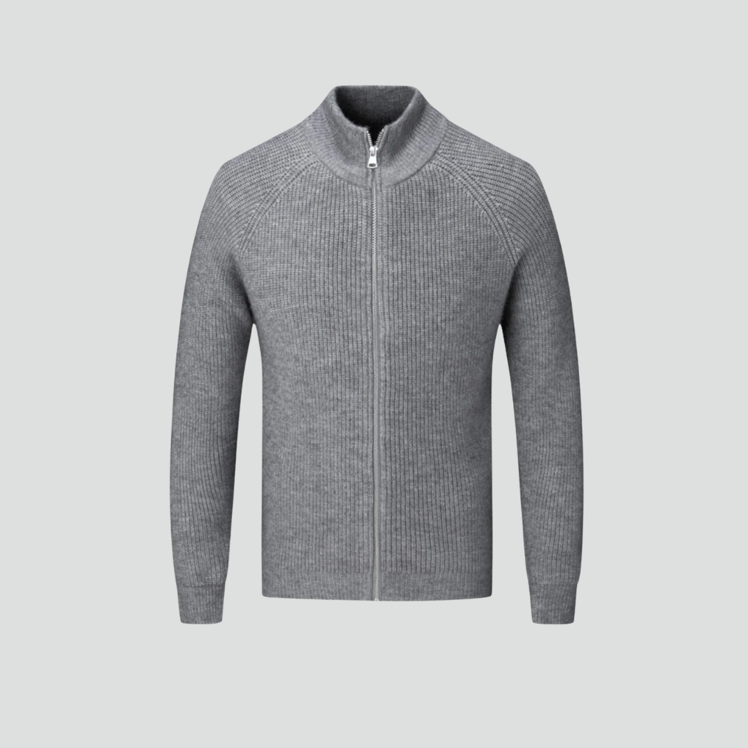 Men’s Full-Zip Sweater – Modern Knit & Everyday Layer
