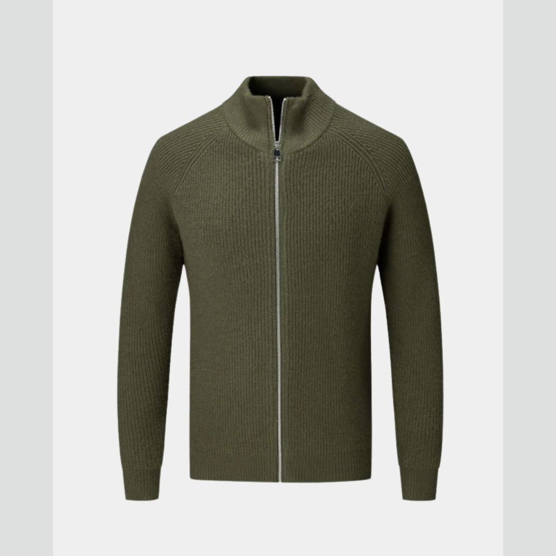 Men’s Full-Zip Sweater – Modern Knit & Everyday Layer