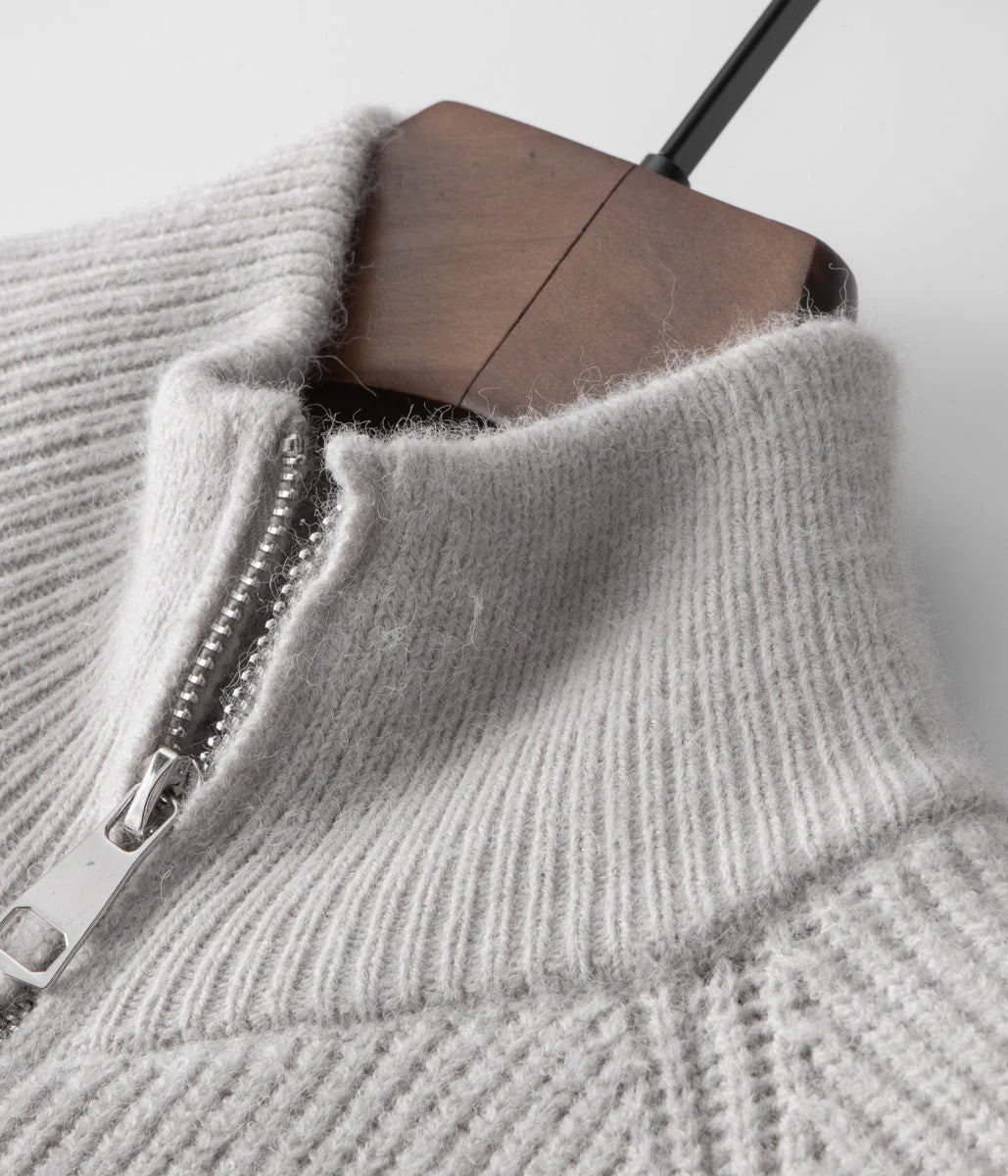 Men’s Full-Zip Sweater – Modern Knit & Everyday Layer