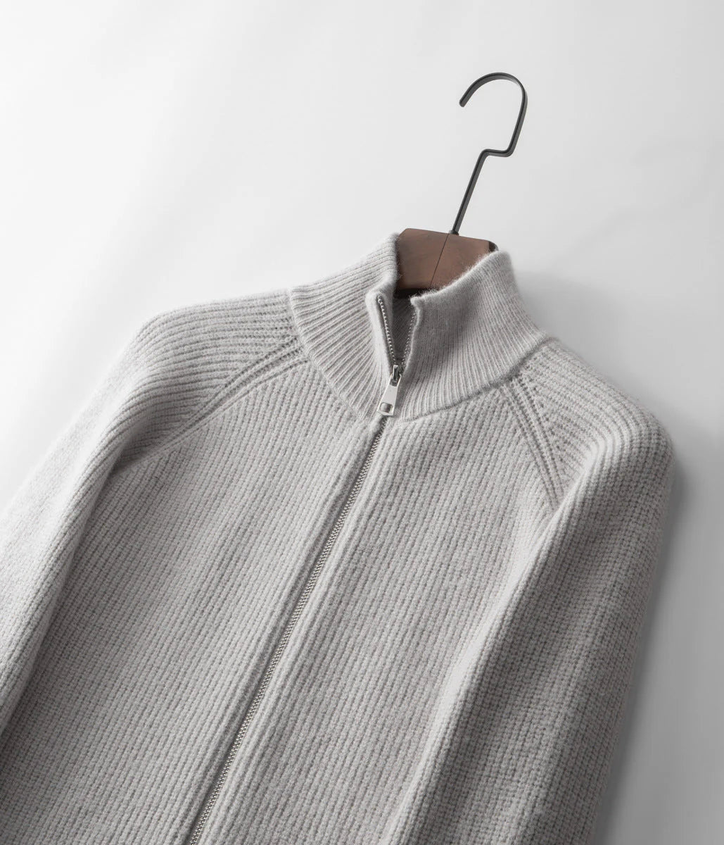 Men’s Full-Zip Sweater – Modern Knit & Everyday Layer
