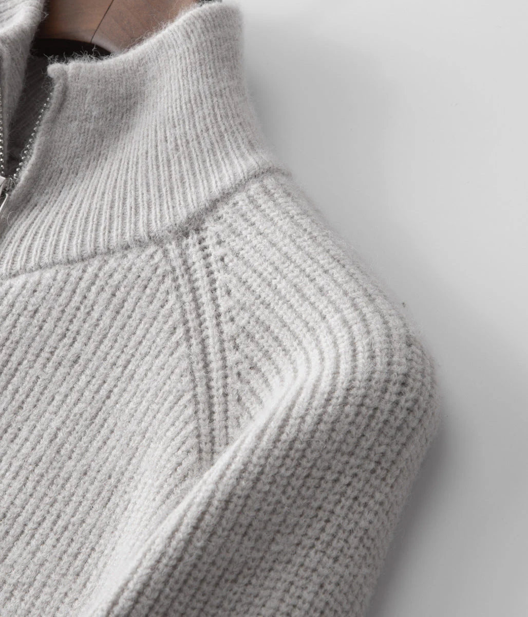 Men’s Full-Zip Sweater – Modern Knit & Everyday Layer