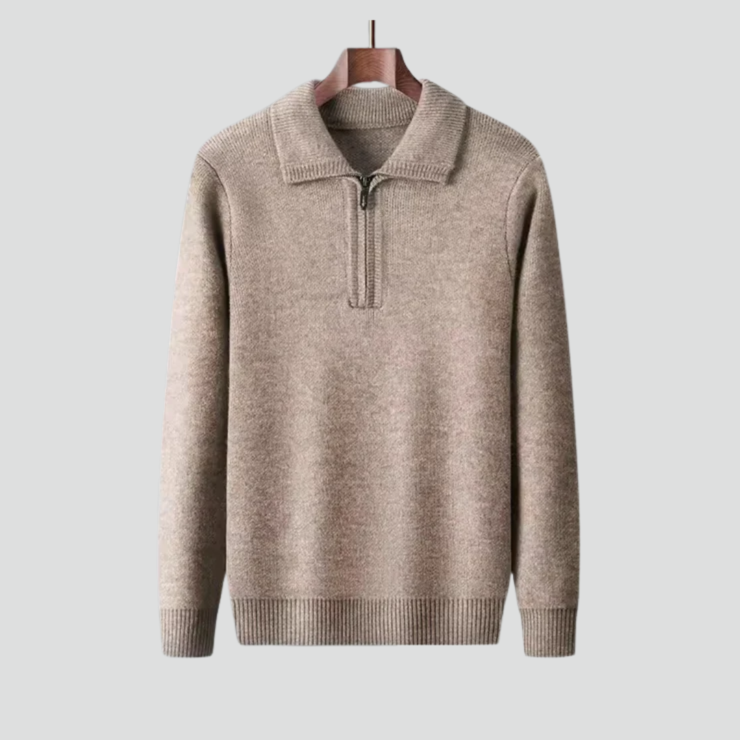 Men’s Half-Zip Polo Sweater – Refined Knit & Versatile Layer