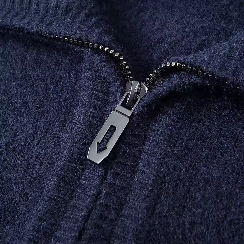 Men’s Half-Zip Polo Sweater – Refined Knit & Versatile Layer